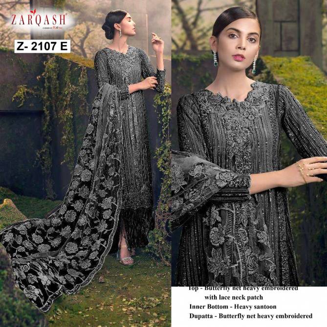 Zarqash Sana Safinaz 2107 Heavy Wedding Wear Pakistani Salwar Kameez Collection